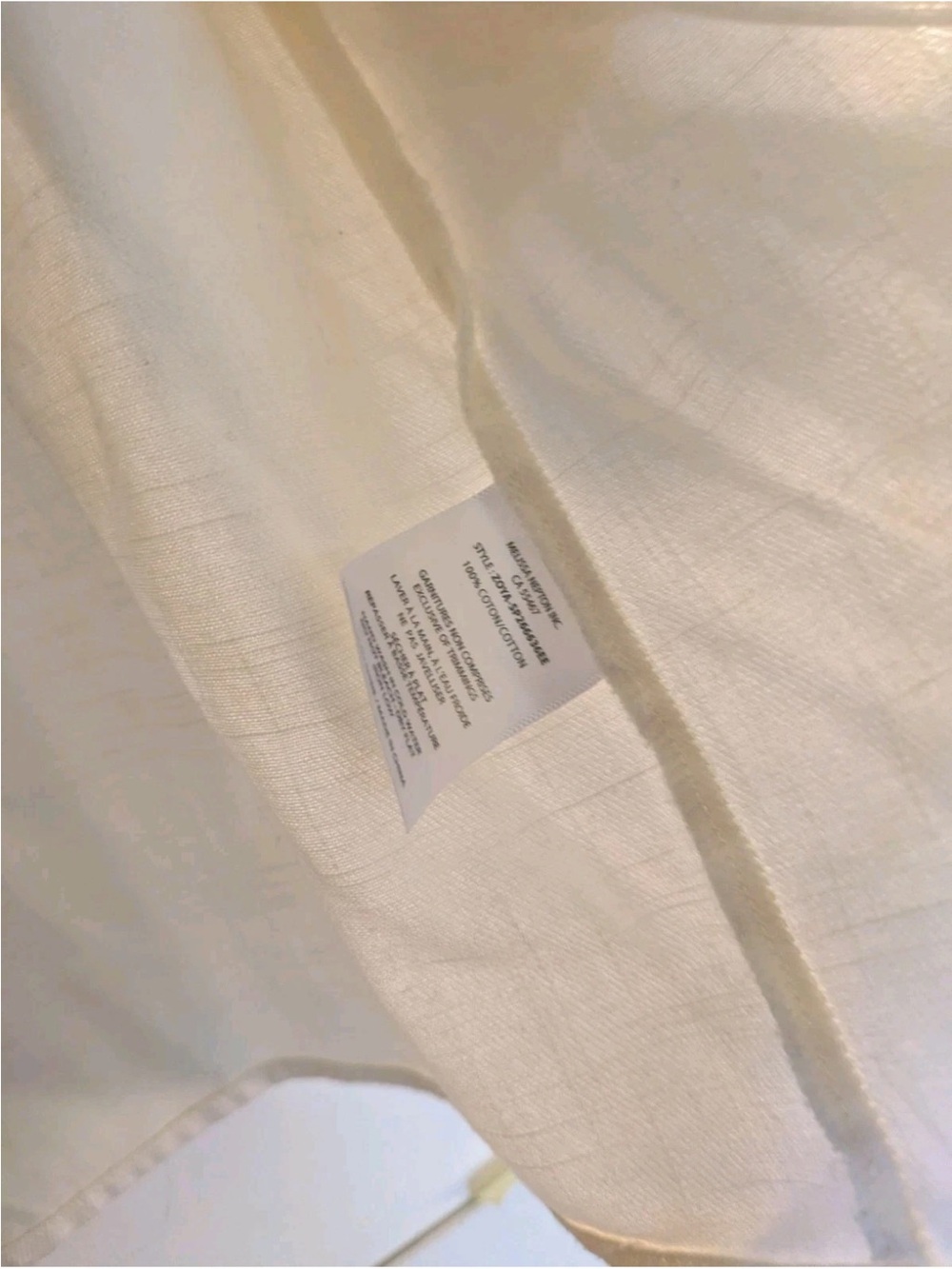 Melissa Nepton Ivory Zoya Puff-Sleeve Button-Up Shirt M - Picture 10 of 15